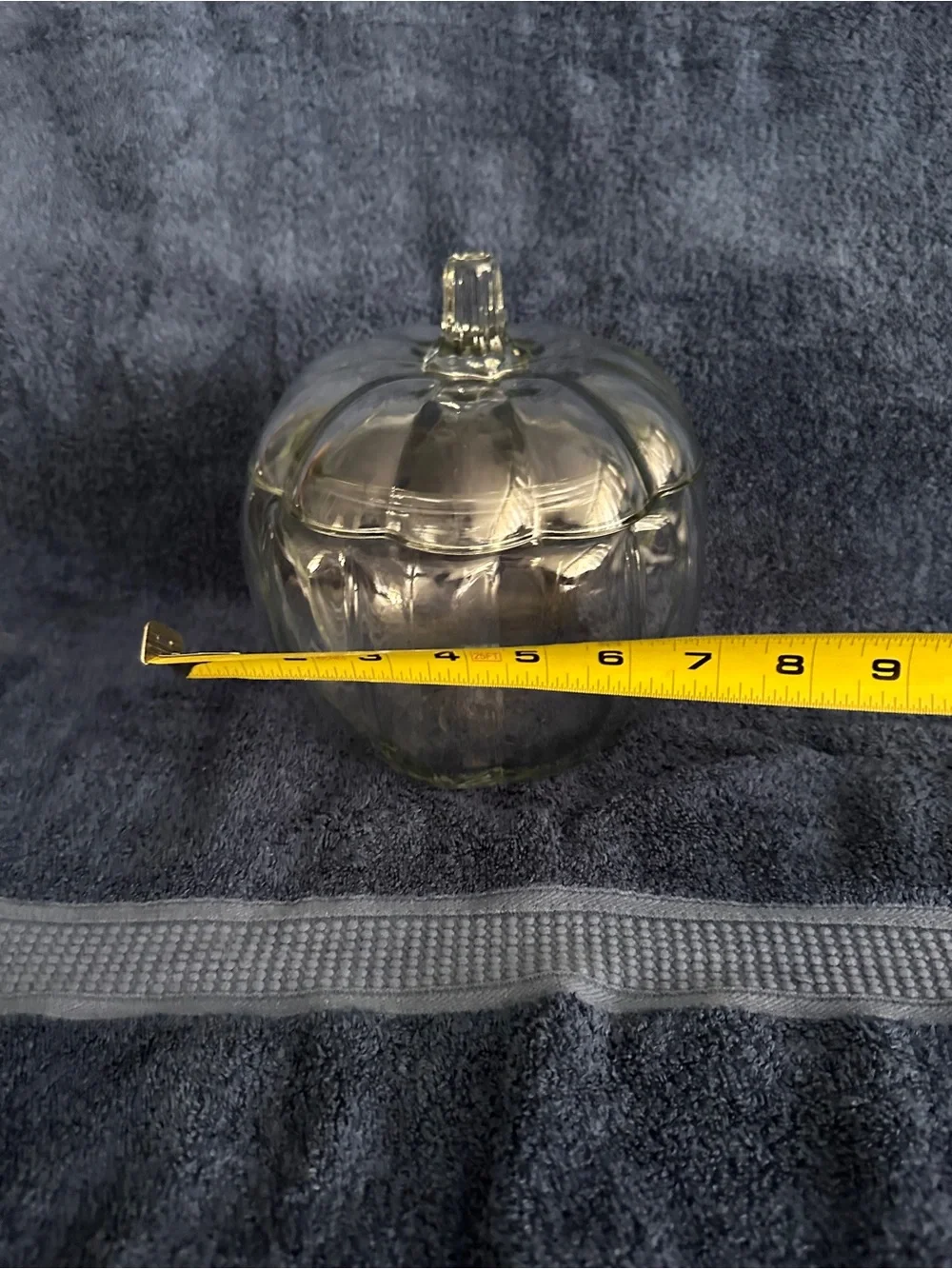 Clear Glass Pumpkin Jar with Lid